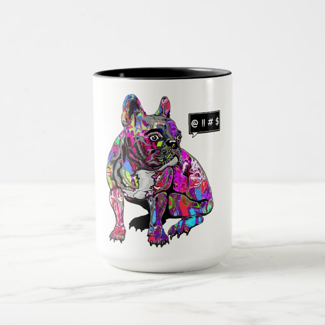 Mug Chien-taureau français coloré (Centre)