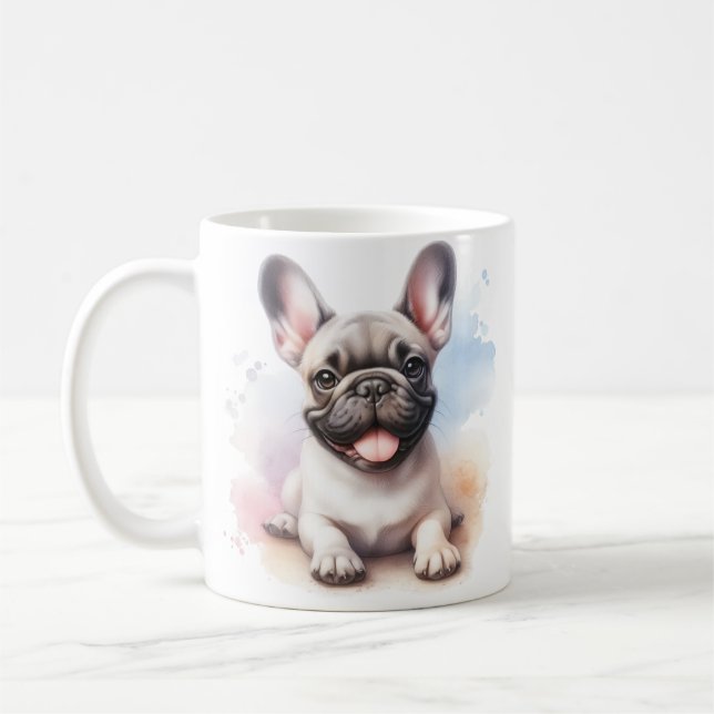 Mug Chien-taureau français en aquarelle (Gauche)