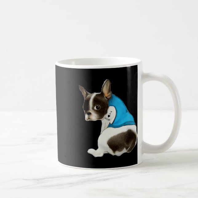 Mug Chien-taureaux français J'aime maman Tatouage Fren (Droite)