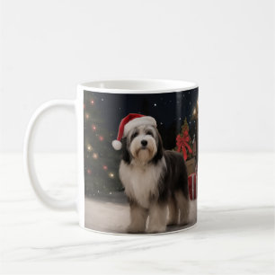 Mug Chien tibétain de Terrier en Noël de neige