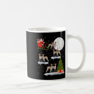 Mug Chien Whippet Santa Traîneau Volant Drôle Magique