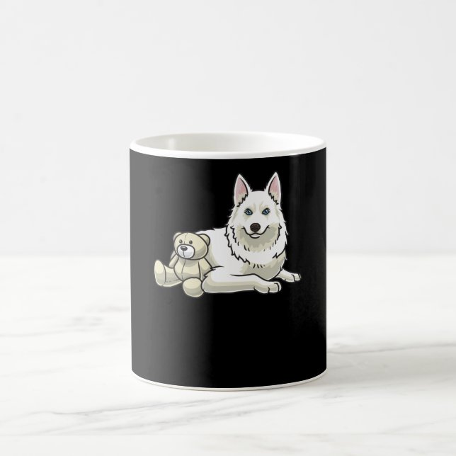 Mug Chien Yakutian Laika avec animal en peluche (Centre)