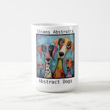 Chiens Abstraits bleus