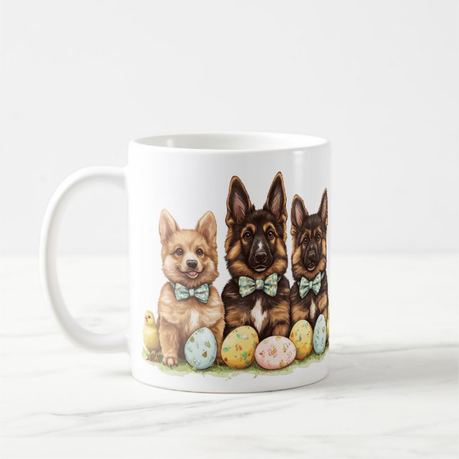 Mug Chiens bergers allemands de Pâques (Gauche)