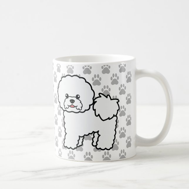 Mug Chiens Bichon Frise de dessin animé mignons et pat (Droite)