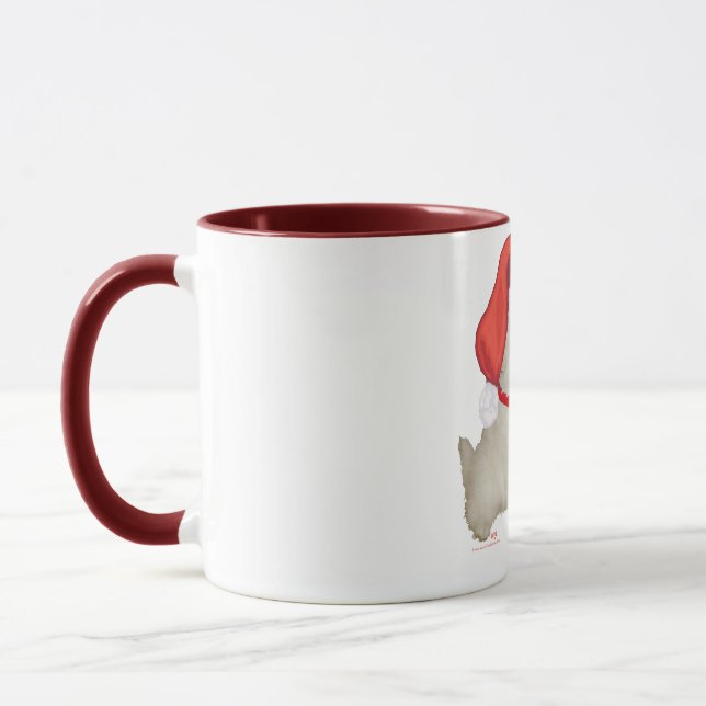 Mug Chiens d'assistance du Père Noël Caniche / Bichon  (Gauche)