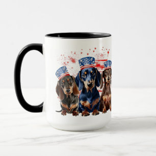 MUG CHIENS DE BÂTIMENT PATRIOTIQUE ADORABLES