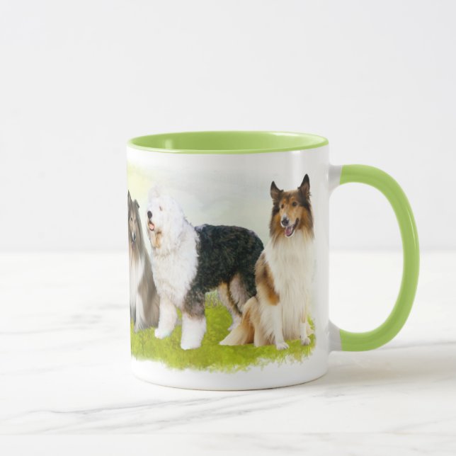 Mug Chiens de chapeau - Collie, Bobtail et CO (Droite)