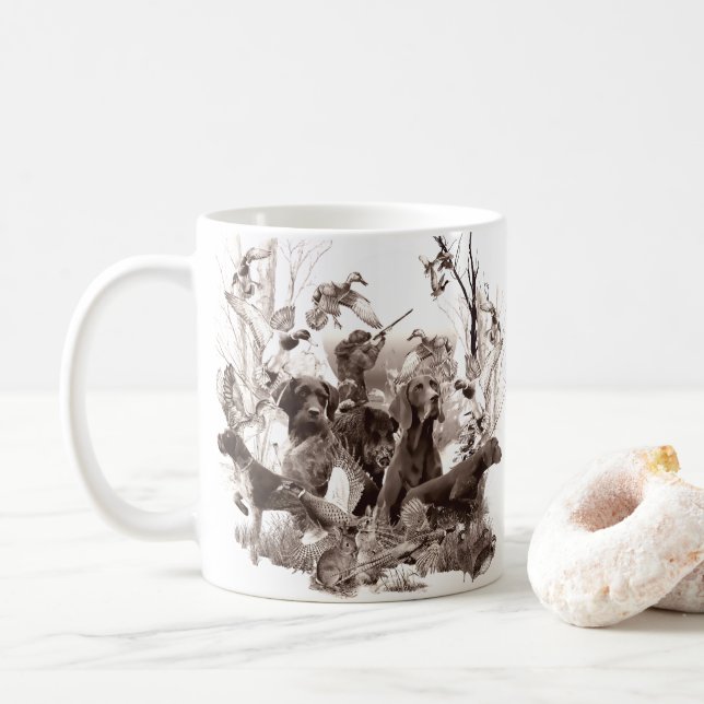 Mug Chiens de chasse, Chiens d'armes, Chasse saison T- (Avec donut)