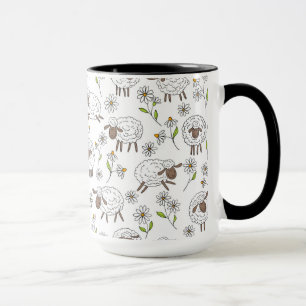 Mug Chiens de comptage sur blanc
