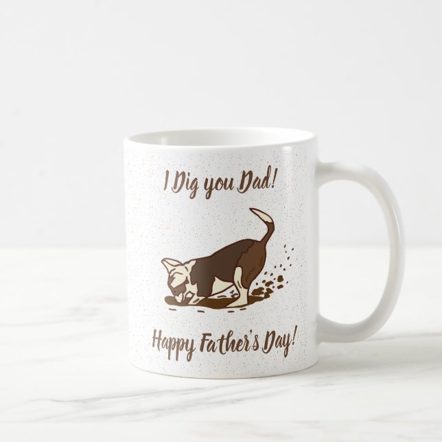 Mug Chiens de crevaison - Bonne Fête des pères. (Droite)