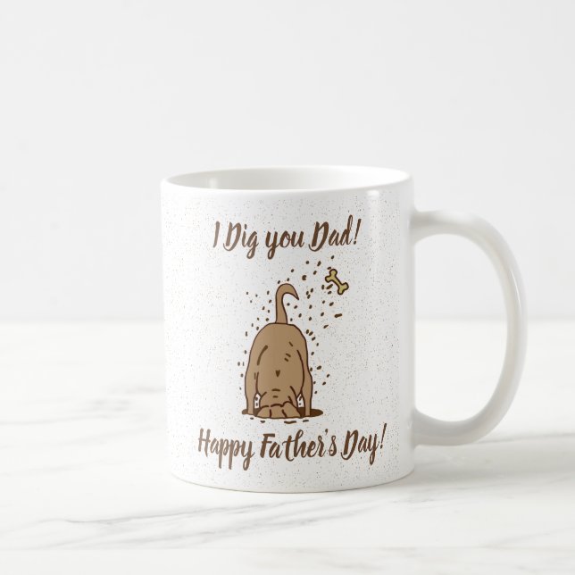 Mug Chiens de crevaison - Bonne Fête des pères. (Droite)