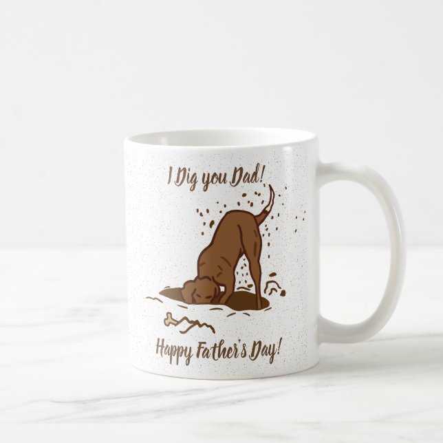 Mug Chiens de crevaison - Bonne Fête des pères. (Droite)