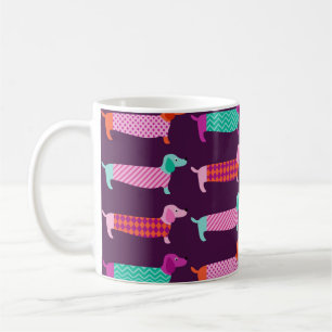 Mug Chiens de Dachshund : Motif mignon sans couture.