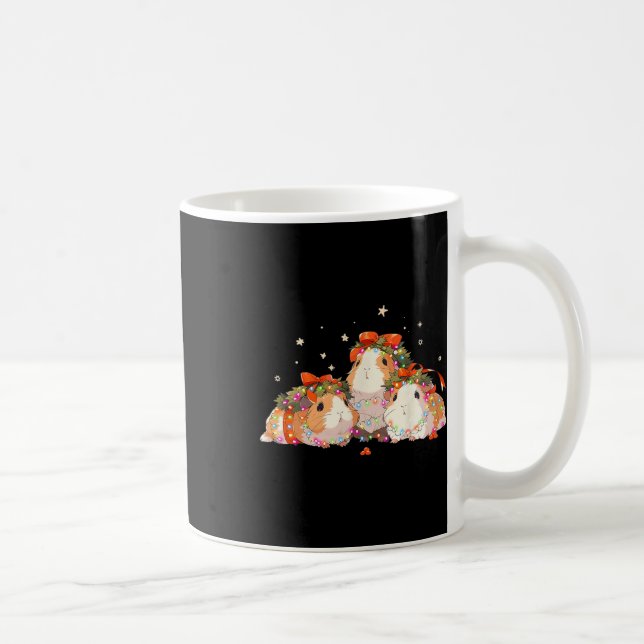 Mug Chiens De Guinée Tangés Dans Les Lumières De Noël  (Droite)