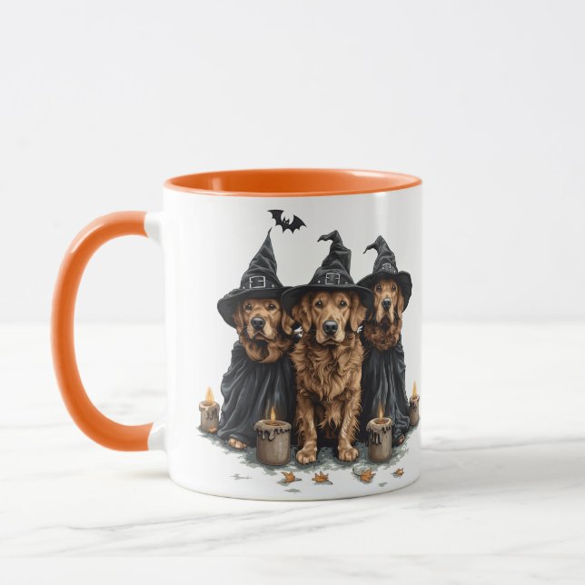 Mug Chiens de l'Halloween Golden Retriever Jack-o'-lan (Gauche)