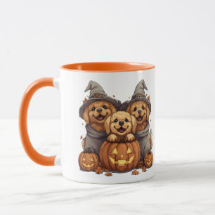 Mug Chiens de l'Halloween Golden Retriever Jack-o'-lan