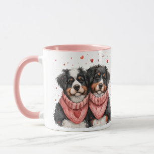 Mug Chiens de montagne bernois de la Saint-Valentin