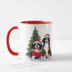 Mug Chiens de montagne bernois de Noël