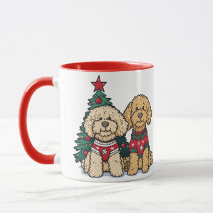 Mug Chiens de Noël Goldendoodle