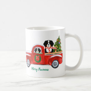Mug Chiens de Noël personnalisés Berner Truck rouge