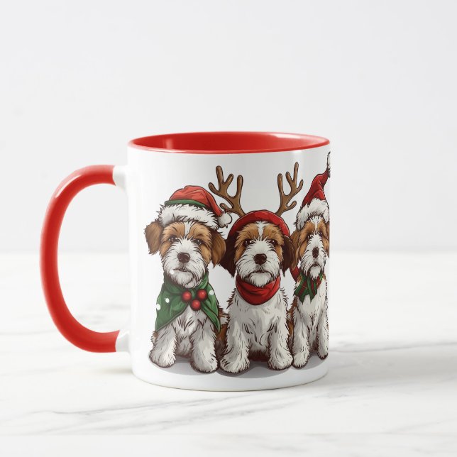 Mug Chiens de Noël Welsh Wire Fox Terrier (Gauche)