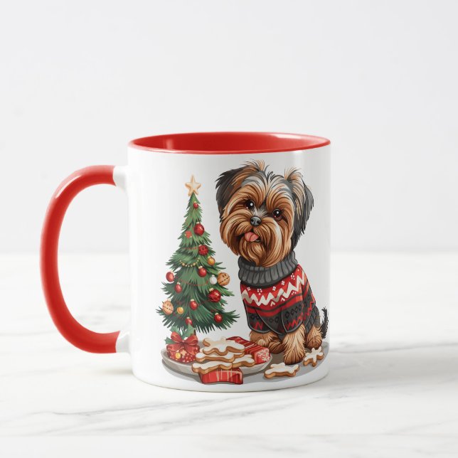 Mug Chiens de Noël Yorkshire Terrier (Gauche)