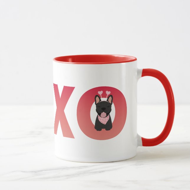 Mug Chiens de taureaux français XOXO (Droite)