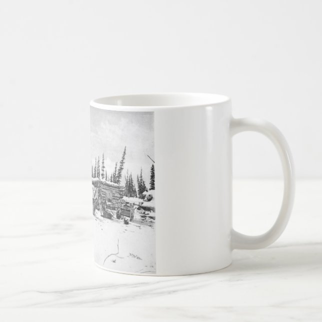 Mug Chiens de traîneau d'Alaska se tenant en dehors (Droite)