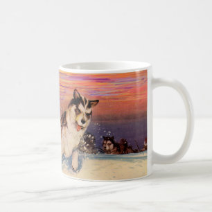 Mug Chiens de traîneau husky sibériens des années 1940