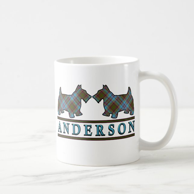 Mug Chiens écossais Clan Anderson Tartan (Droite)