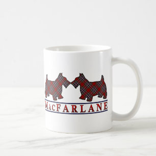 Mug Chiens écossais Clan MacFarlane Tartan