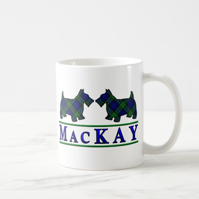Mug Chiens écossais de Clan MacKay Tartan (Droite)