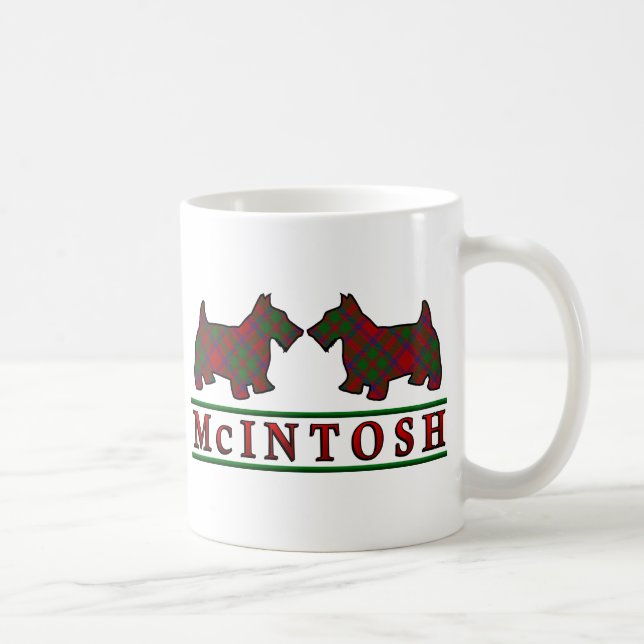 Mug Chiens écossais de Clan McIntosh Tartan (Droite)