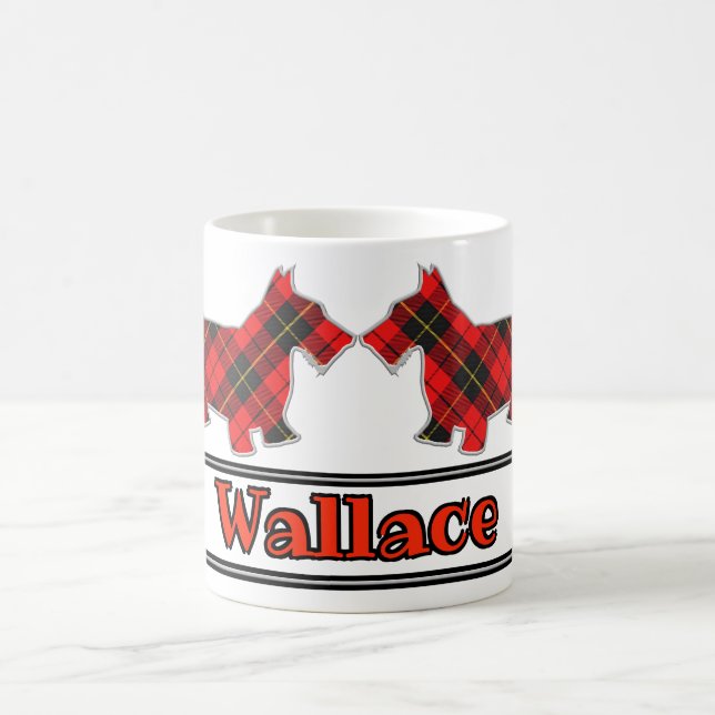 Mug Chiens écossais du clan écossais Wallace Tartan Sc (Centre)