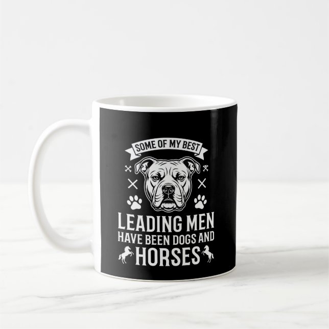 Mug Chiens Et Chevaux Menaçant Les Hommes (Gauche)