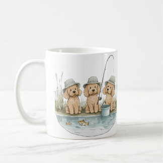 Mug Chiens Goldendoodle à la pêche