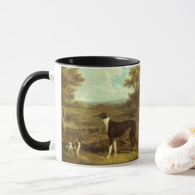 Mug Chiens, Greyhound et Spaniel, Docteur Fop par Herr (Avec donut)