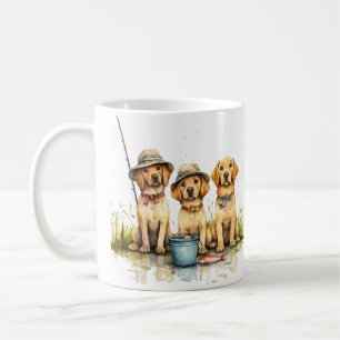 Mug Chiens Labrador Retriever à la pêche