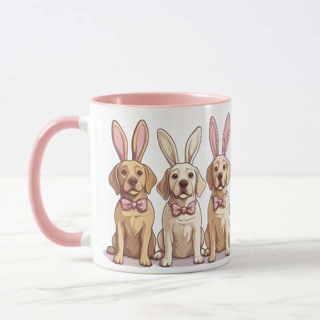 Mug Chiens Labrador Retriever Jaune de Pâques (Gauche)