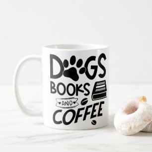 Mug Chiens Livres Typographie Café Citation Dit Lectur