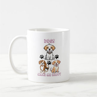 Mug Chiens me rendent heureux - mignon Amoureux des ch