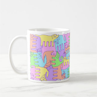 Mug Chiens pelucheux d'arc-en-ciel
