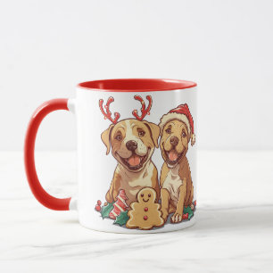 Mug Chiens Pit Bull de Noël