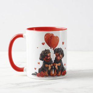 Mug Chiens rotules de la Saint-Valentin