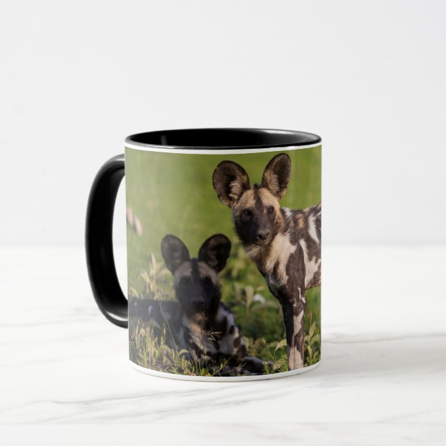 Mug Chiens Sauvages d'Afrique en Tanzanie (Devant gauche)