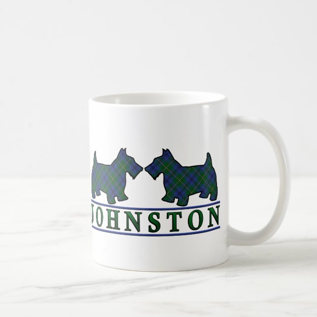 Mug Chiens Scottie tartan du clan Johnstone Johnston (Droite)