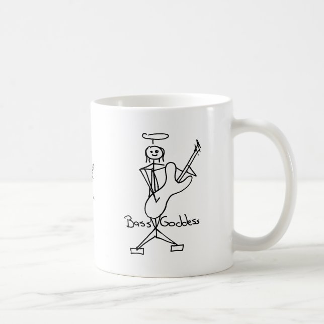 Mug Chiffre bas bassiste de bâton de déesse de femelle (Droite)