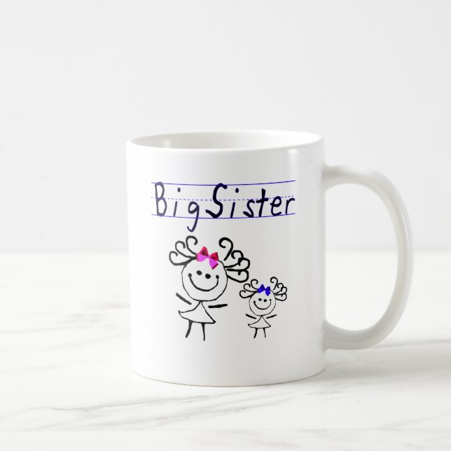 Mug Chiffre de bâton de grande soeur (Droite)