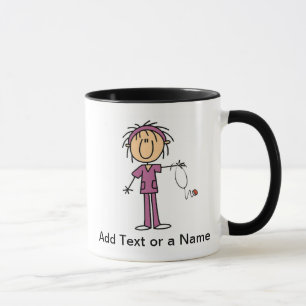 Mug Chiffre femelle blanc T-shirts et cadeau de bâton